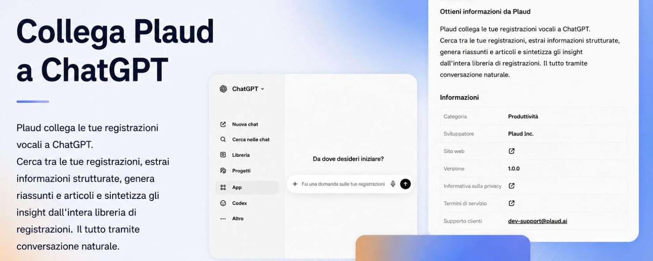 Plaud arriva nelle app di ChatGPT: registrazioni e riunioni si analizzano con un semplice prompt