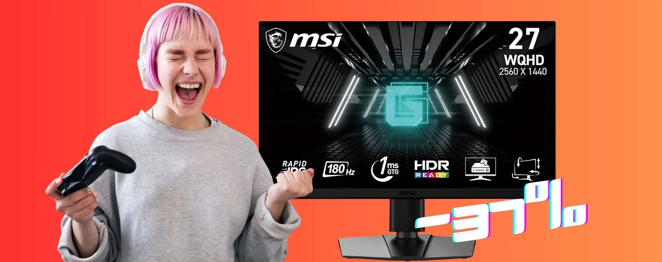 Zero lag e immersione totale con il monitor da Gaming MSI da 27 pollici