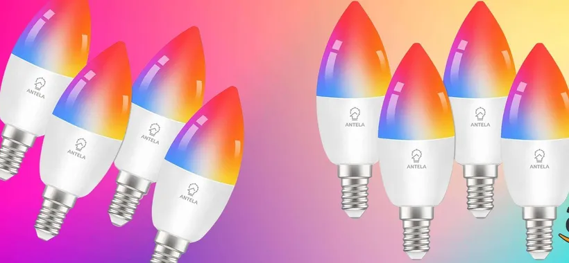 Lampadine smart E14: multicolor, gestione con Alexa e Google (4 pezzi)