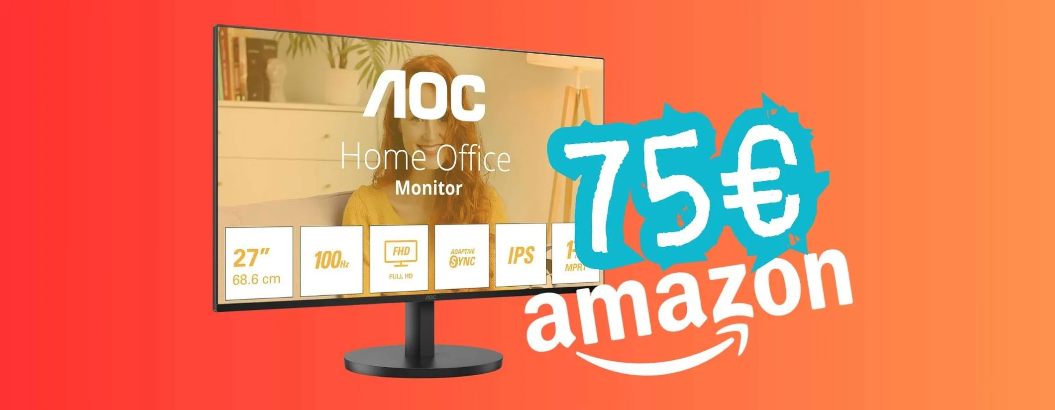 Solo 75€ per il fantastico monitor AOC FHD da 27