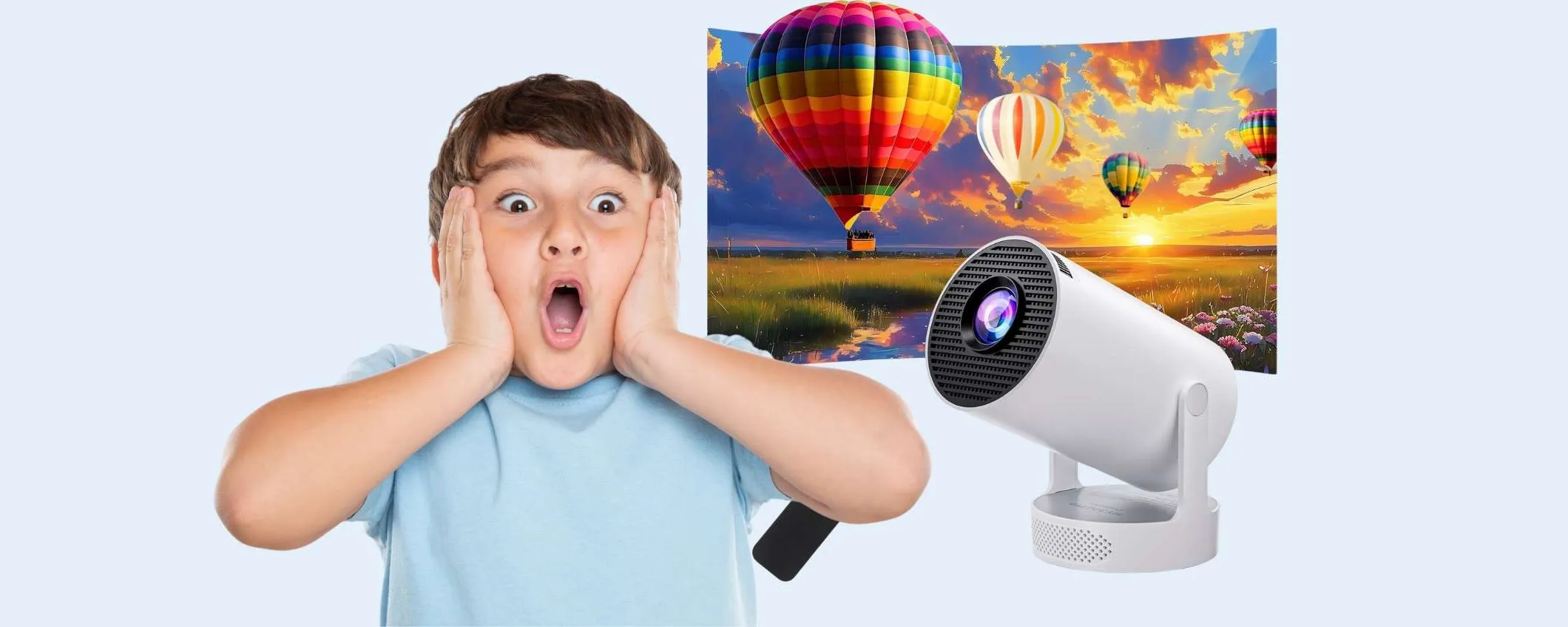 Il CINEMA dentro CASA con questo mini proiettore smart in doppio sconto