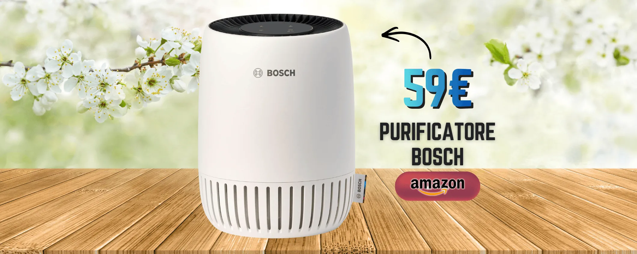 Bosch Air 500 è il mago dell'aria pulita, 59€ su Amazon ma per poco