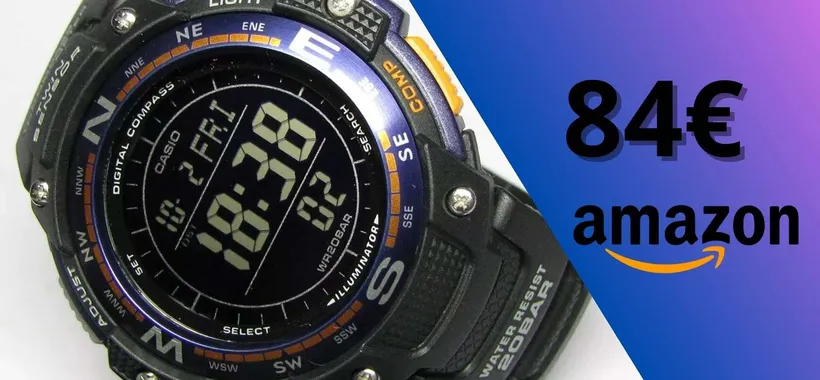 Casio a soli 84,90€: orologio multifunzione con cronometro, bussola e resistenza subacquea!