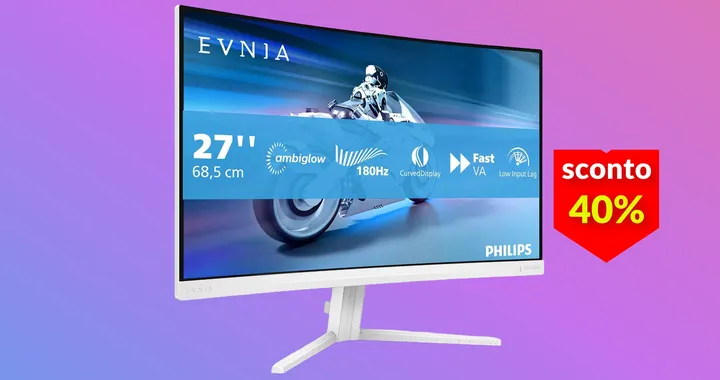 Questo monitor curvo FullHD Philips a poco più di 100€ ti farà brillare gli occhi