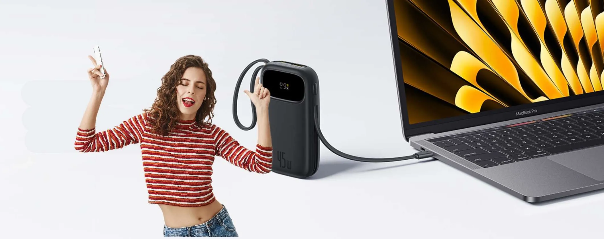 Powerbank 45W Baseus 20000 mAh con cavi integrati a prezzo matto: pochi pezzi su Amazon