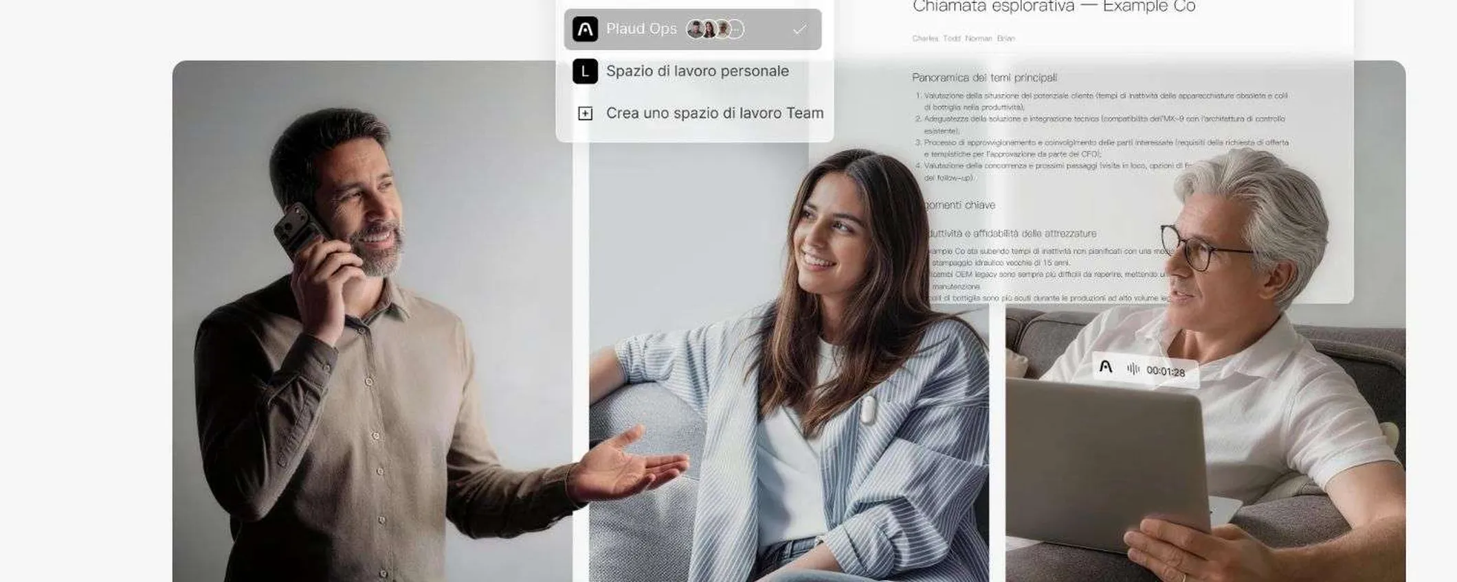 Plaud Team arriva in Italia: l’IA per gli appunti diventa collaborativa e punta alle aziende