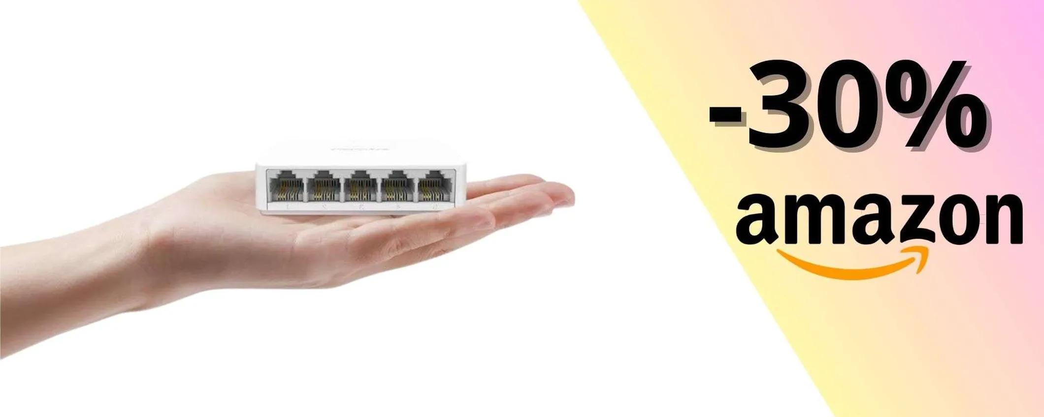Switch Ethernet a 5 porte TP-Link, prezzo da outlet: oggi a meno di 7€ (-30%)