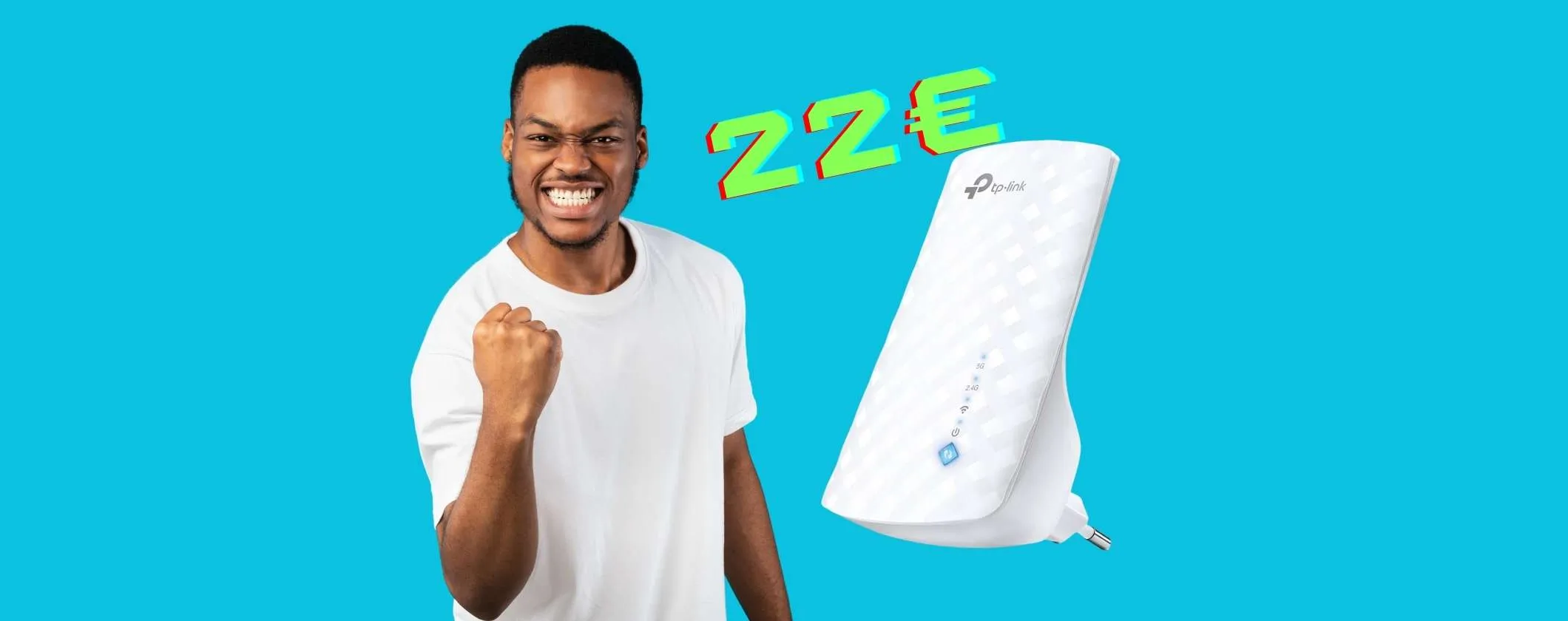 Ripetitore WiFi TP-Link per portare Internet dove non arriva (22€)