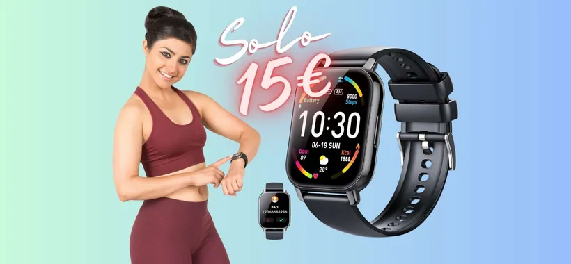Smartwatch comodissimo, elegante e con tante funzioni fitness (15€)