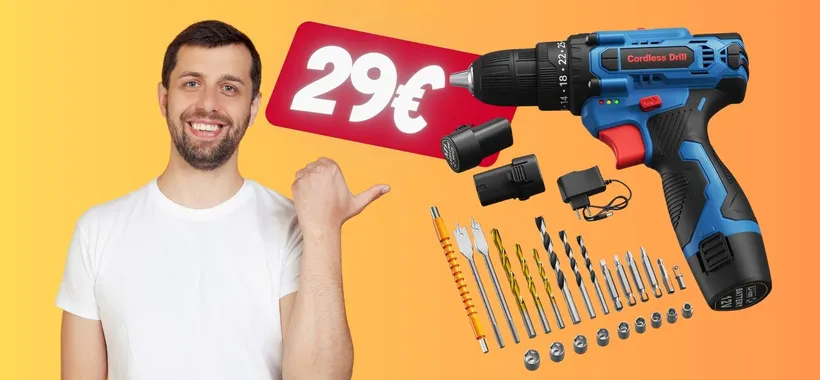 Avvitatore con 2 batterie e tanti accessori tuo con APPENA 29€