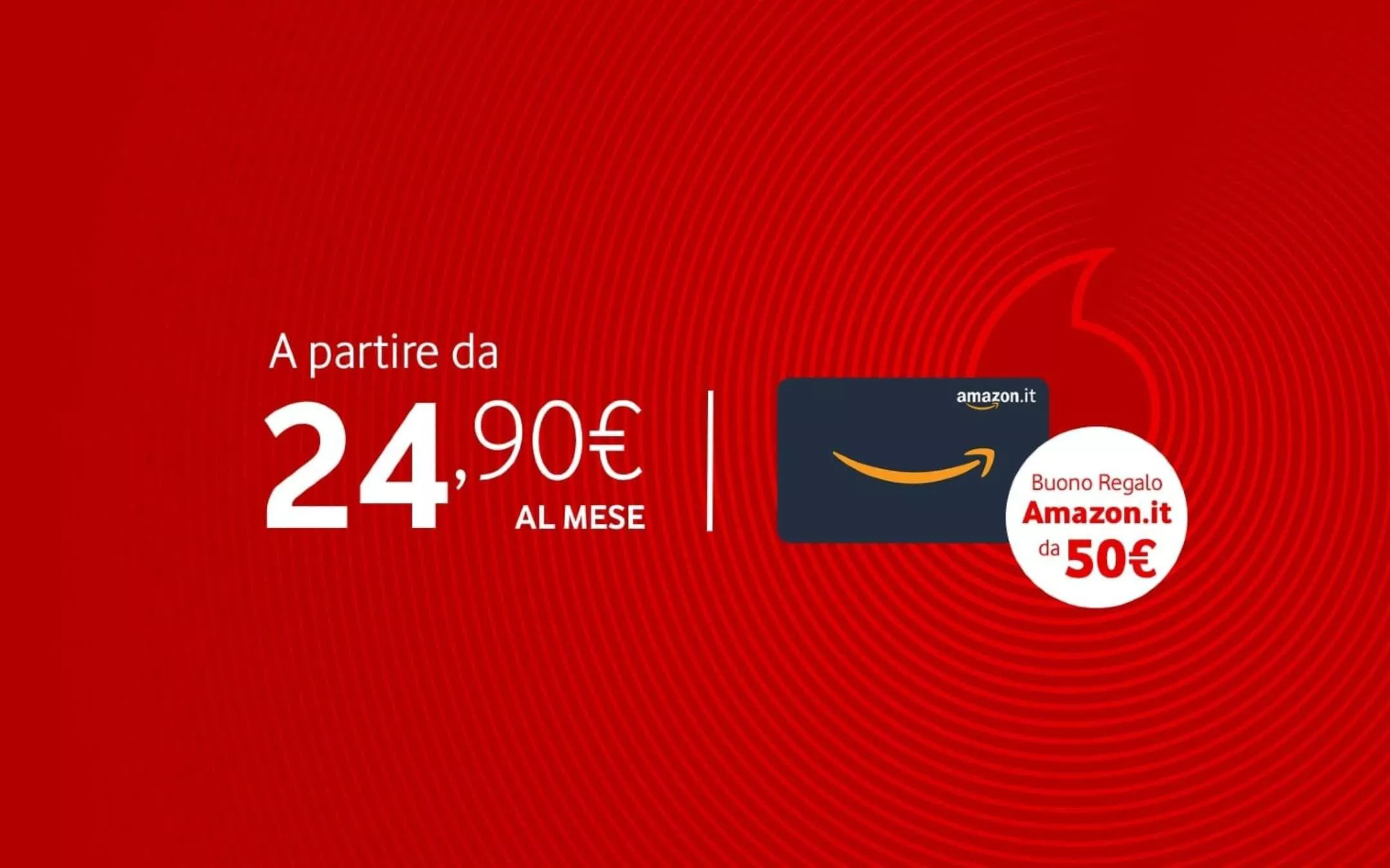 Confront sunrise unrelated Vodafone: Fibra a 24,90€ con Buono Amazon da 50€