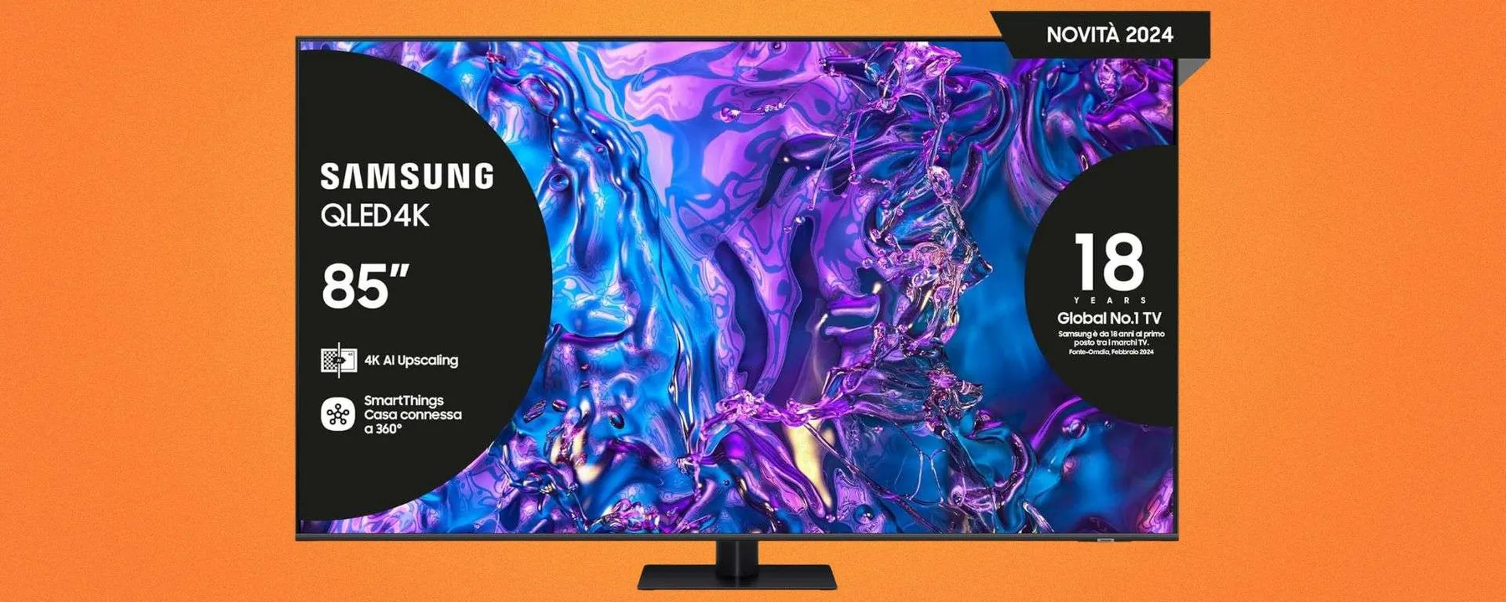 Samsung QE85Q70DAUXZT: Smart TV 4K da 85 pollici in super offerta su Amazon