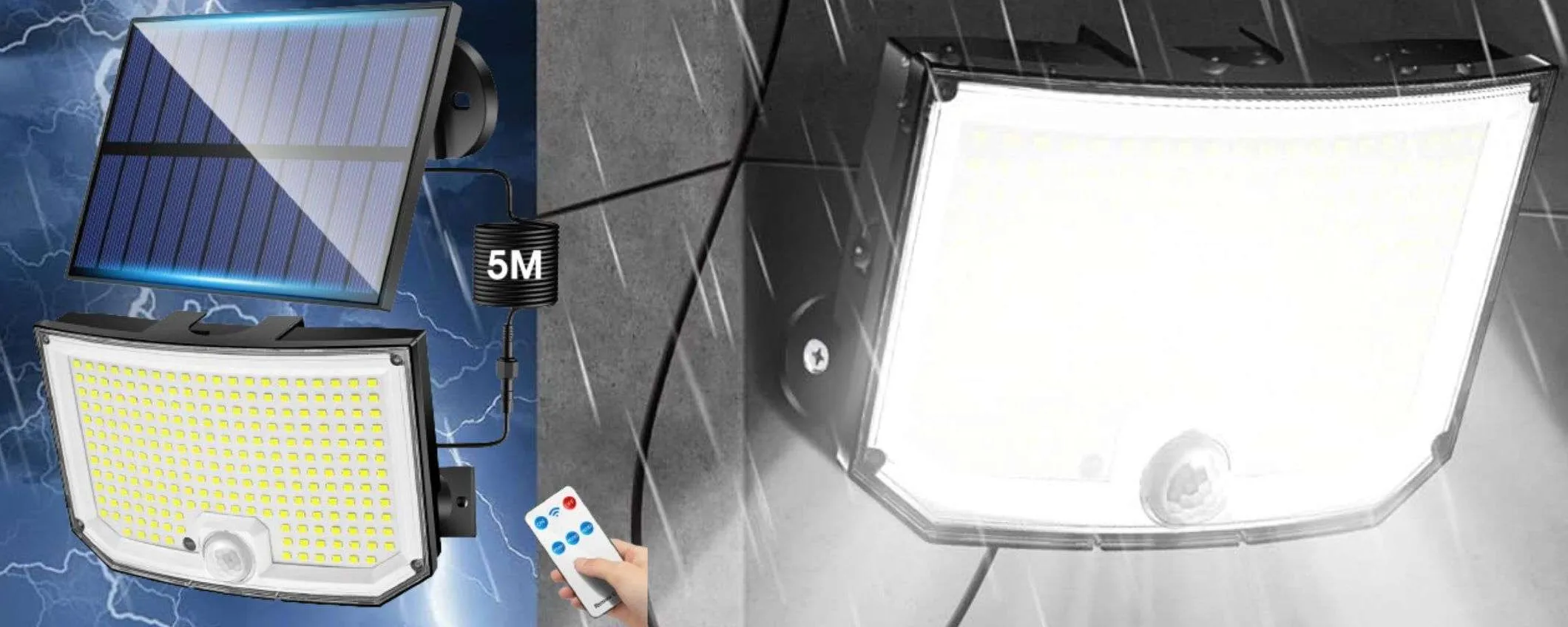 Illumina a giorno e GRATIS: luce solare POTENTISSIMA a 11€ (Amazon)