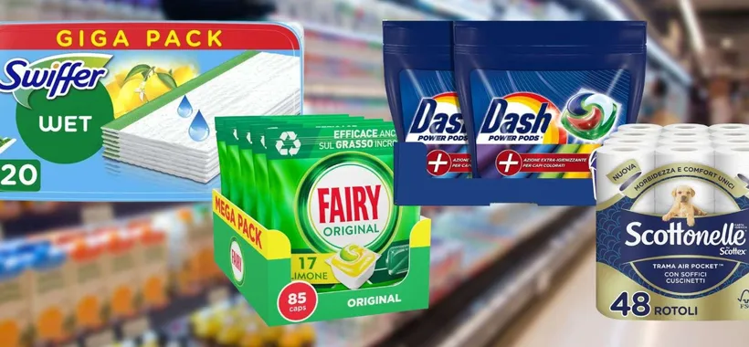 Dash, Swiffer, Lenor e altri grandi marchi a prezzo BOMBA: si parte da 4,99€