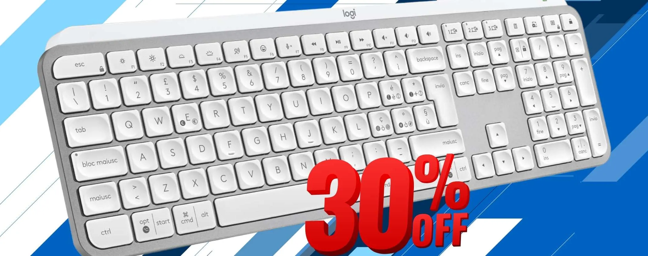 Digitazione veloce, illuminazione intelligente: Logitech MX Keys S è in offerta