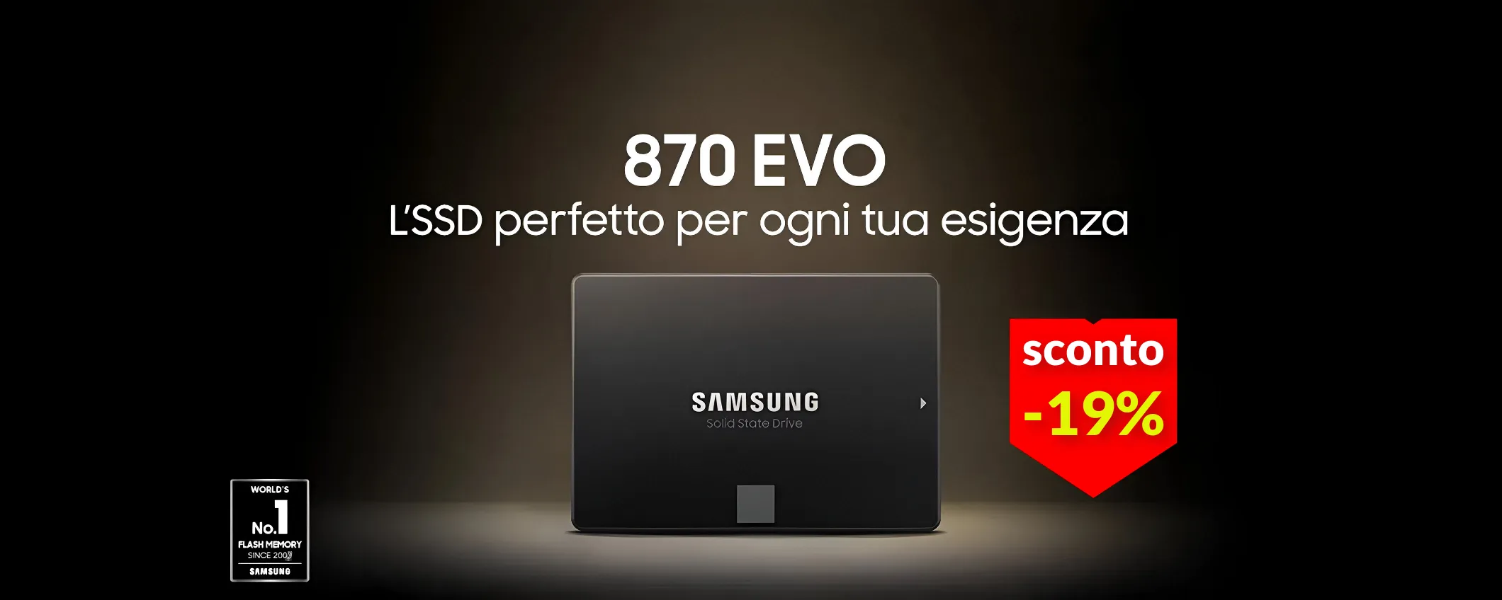 Meno di €50 sono sufficienti per il velocissimo SSD Samsung da 250GB