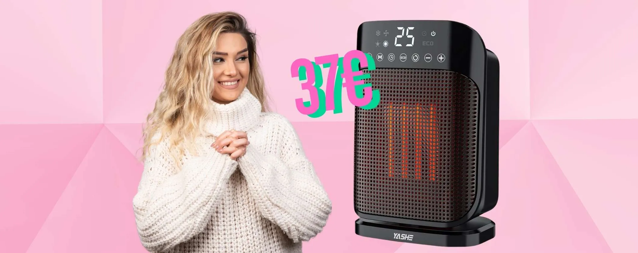 Stufetta elettrica che regala un caldo incredibile senza consumare molto (37€)