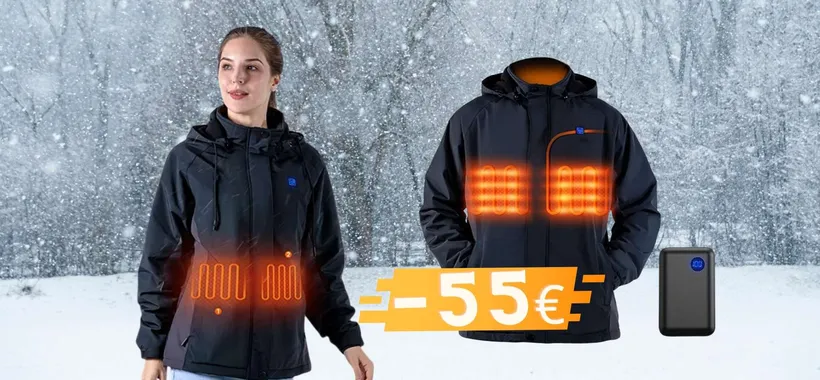 Inverno freddo ciao ciao con questa giacca riscaldata a 44€ (Amazon)