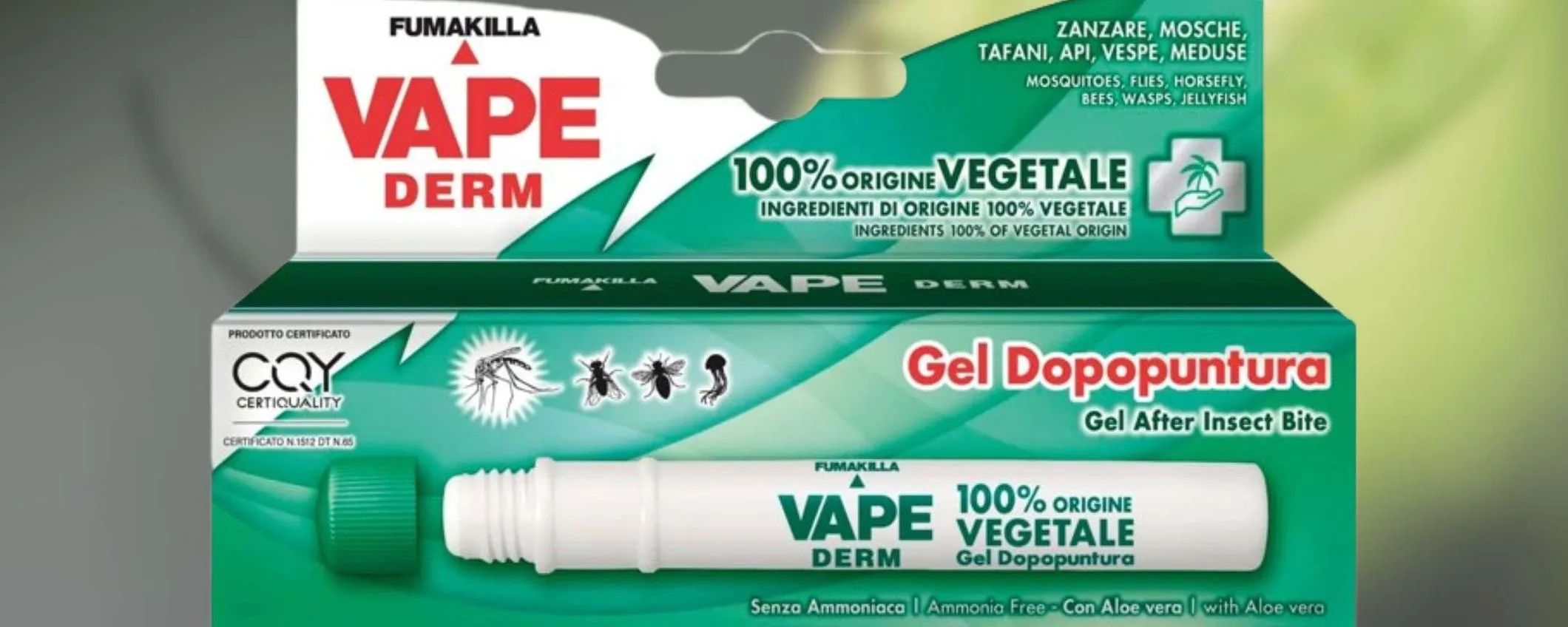 Morsi di zanzara e medusa, SOLLIEVO IMMEDIATO: penna gel Vape Derm a 5,69€