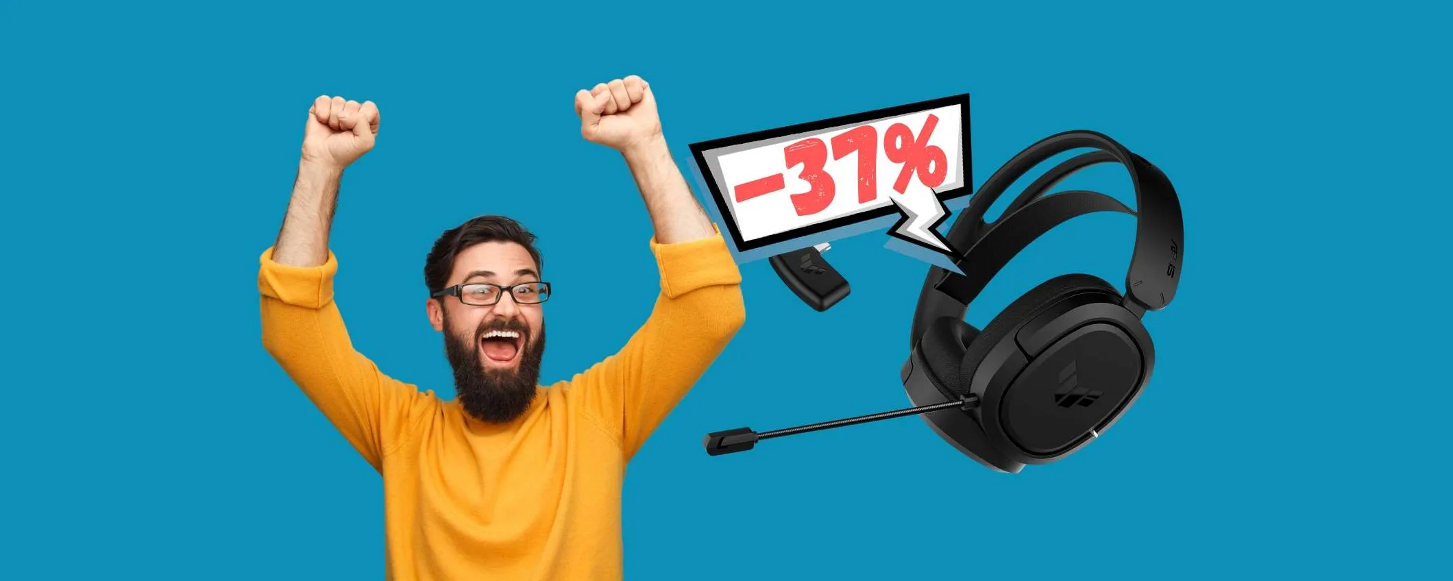 ASUS TUF Gaming H1: cuffie wireless con microfono SPETTACOLARI (-37%)