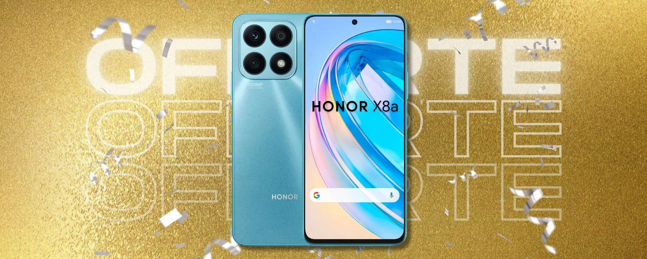 Honor X8a sotto i 170€ per tripla fotocamera 100MP e Servizi Google
