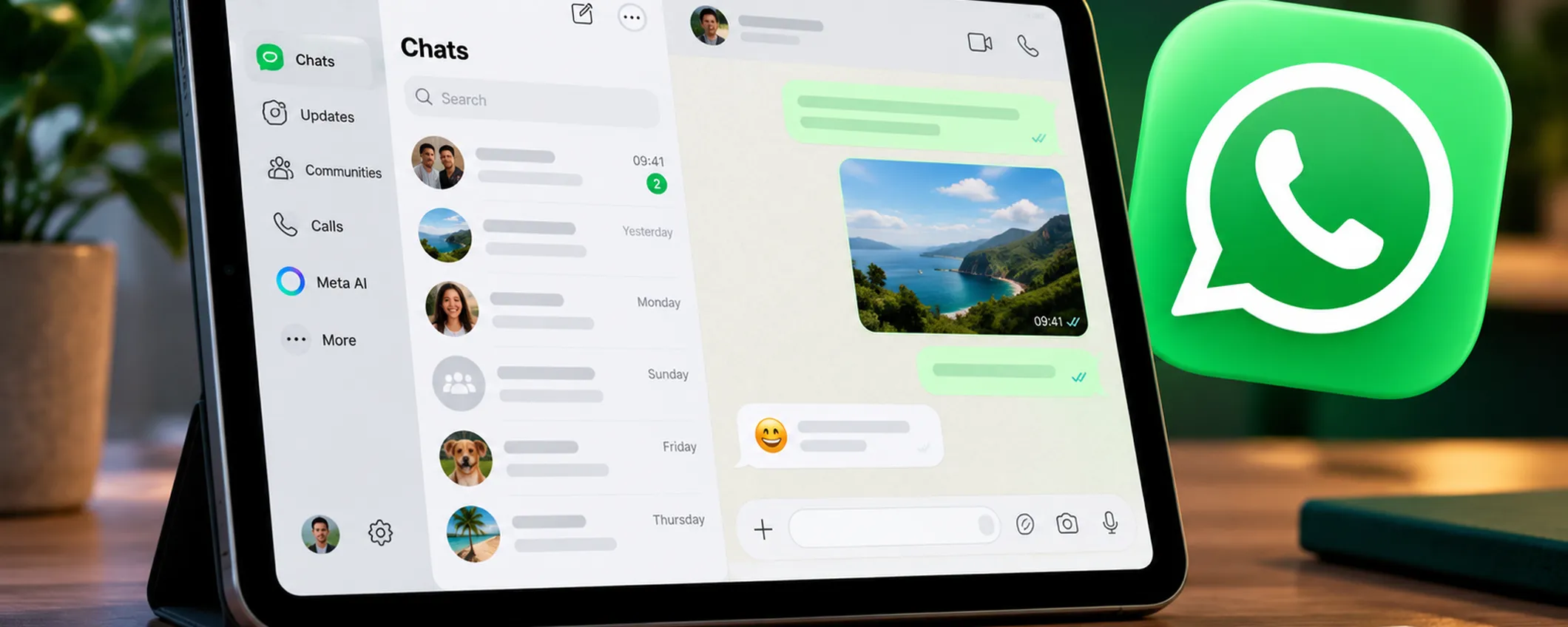 WhatsApp per iPad: arriva la nuova barra laterale