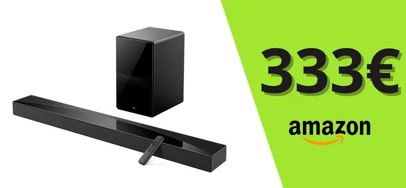 Soundbar TCL Q75H in offerta: il prezzo crolla da 440 a 333 euro (-22%)