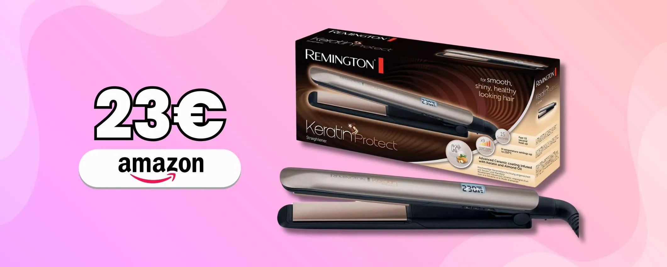 Occasione lampo per la piastra in ceramica Remington: 23€ ed è tua
