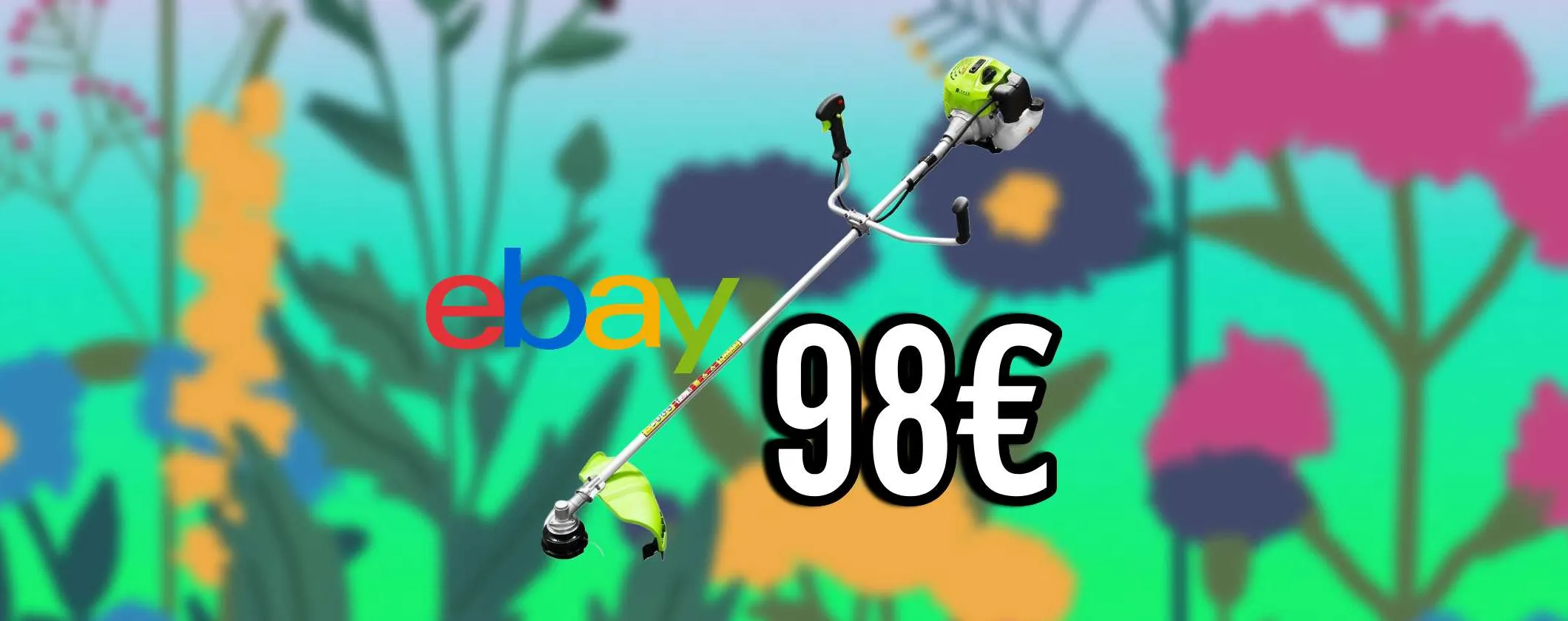 Decespugliatore con motore a scoppio in offerta a soli 98€ su eBay