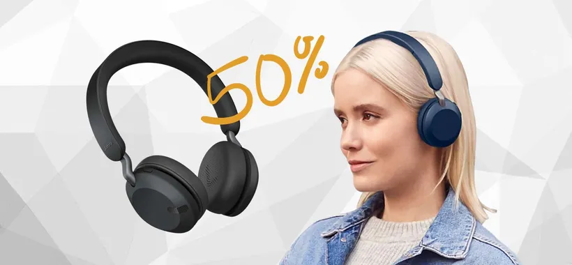 Jabra Elite 45h: cuffie wireless MERAVIGLIOSE al 50% in MENO