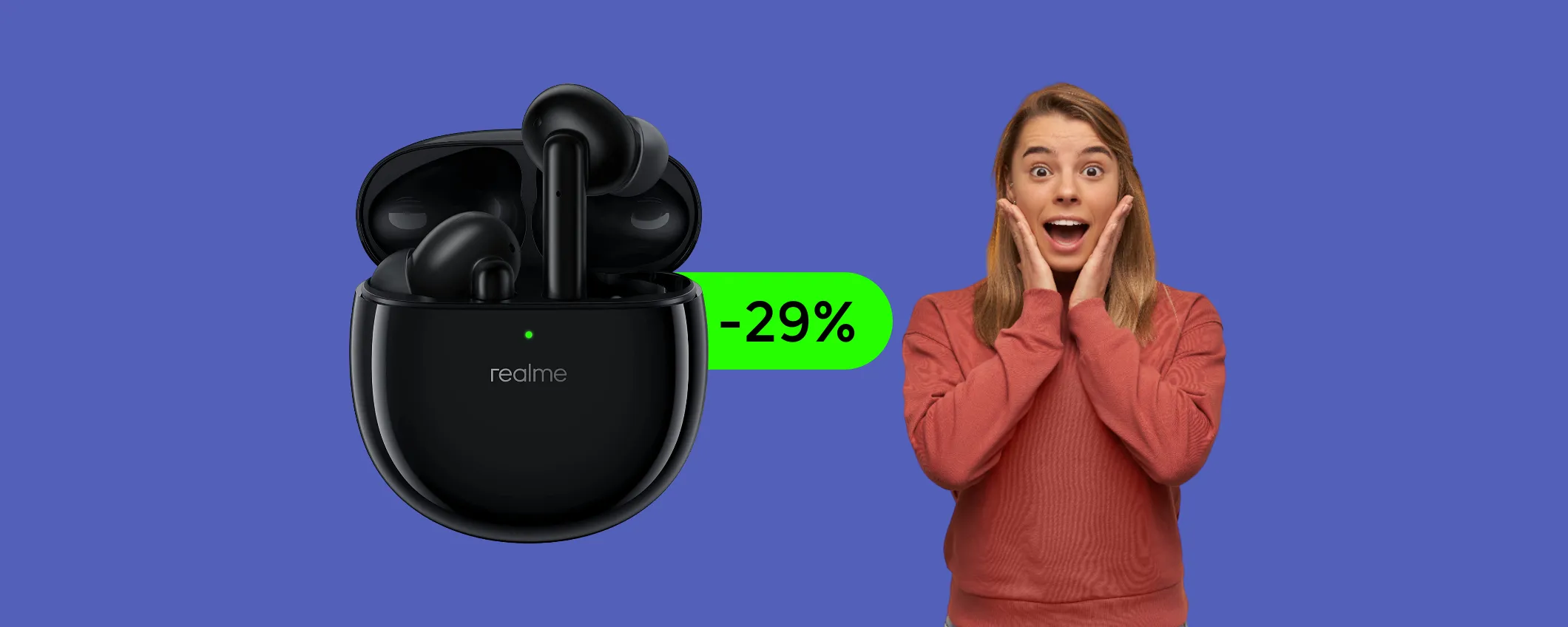 Auricolari Realme: lo SCONTO giusto per averli a prezzo da sogno (-29%)