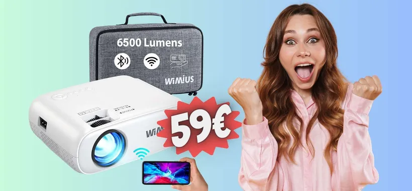 Mini proiettore WiFi con risoluzione FHD a PREZZO SGETOLATO (59€)