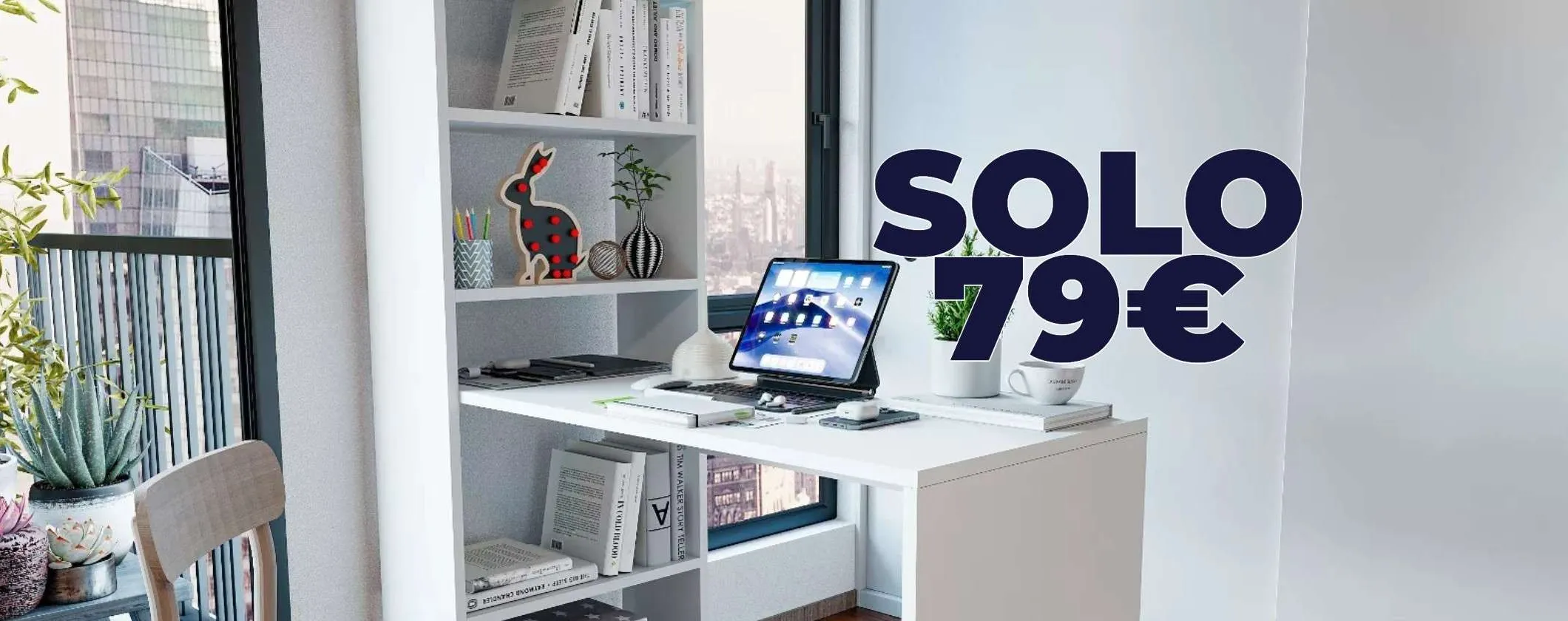 Scrivania con libreria salva spazio a soli 79€ su eBay
