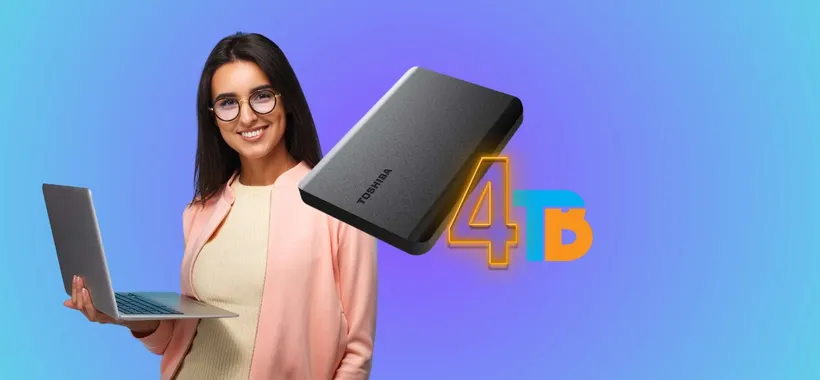 Hard Disk Toshiba 4TB: 43% di sconto su Unieuro, FOLLIA PURA
