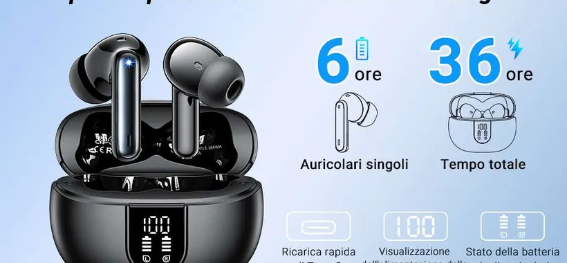 Cuffie Bluetooth in SUPER offerta: audio premium a meno di 18€ (-72%)