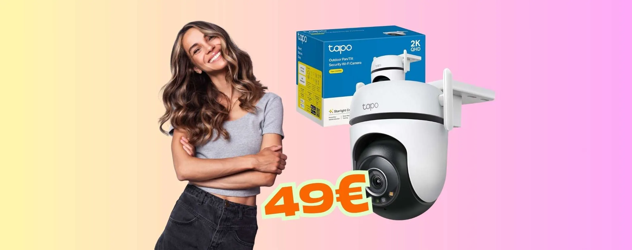 Osserva ciò che succede in casa con la telecamera WiFi Tapo al minimo storico