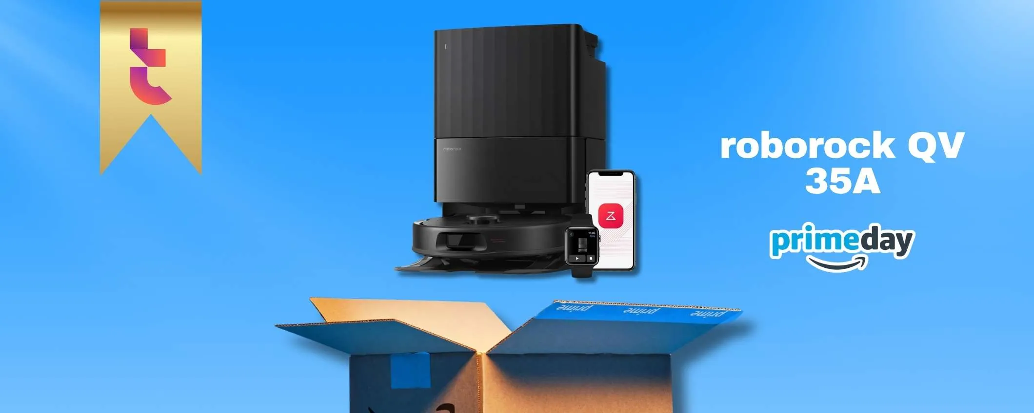 Roborock QV 35A sottocosto al Prime Day: casa pulita, zero fatica