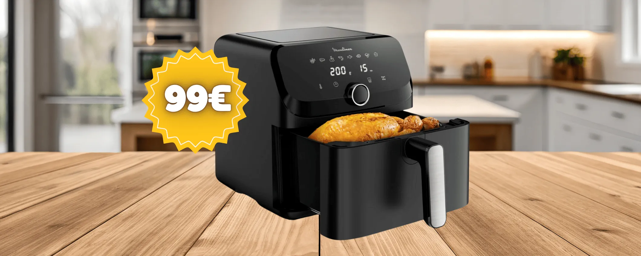 MEGA friggitrice ad aria Moulinex Easy Fry: con 99€ cucini per TUTTI