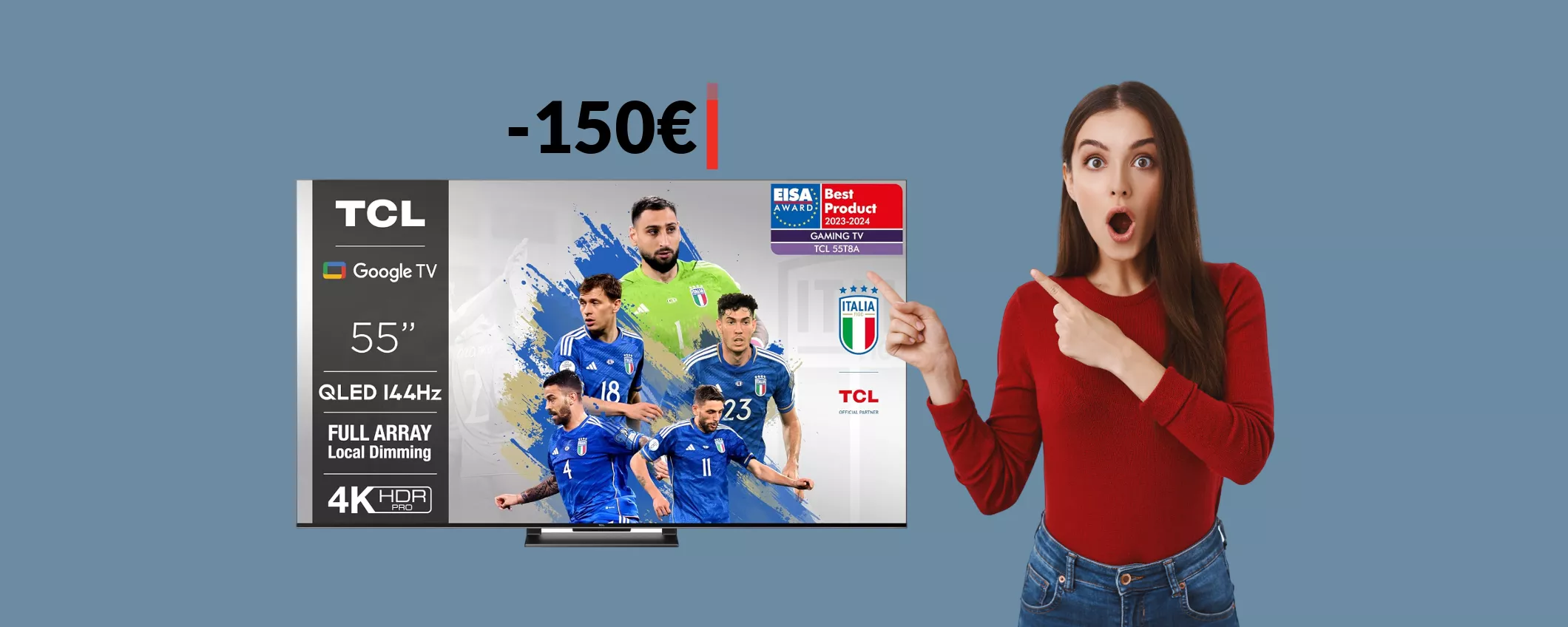 Smart TV 4K TCL 55'': impossibile dire no a questo sconto (-150€)