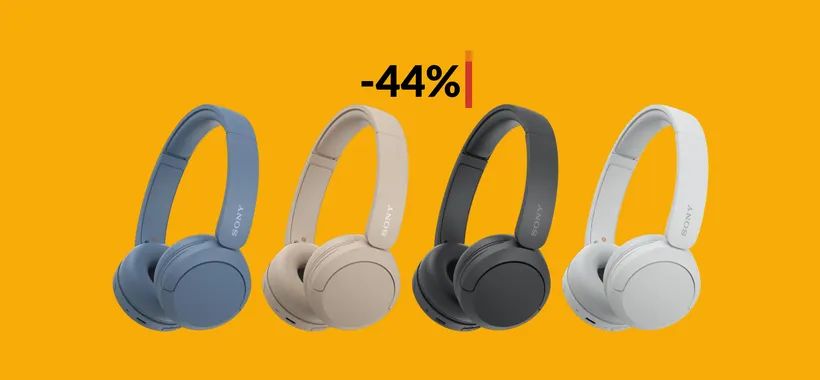 Cuffie Sony MULTIDISPOSITIVO: durano 50 ORE, già tue con 39€