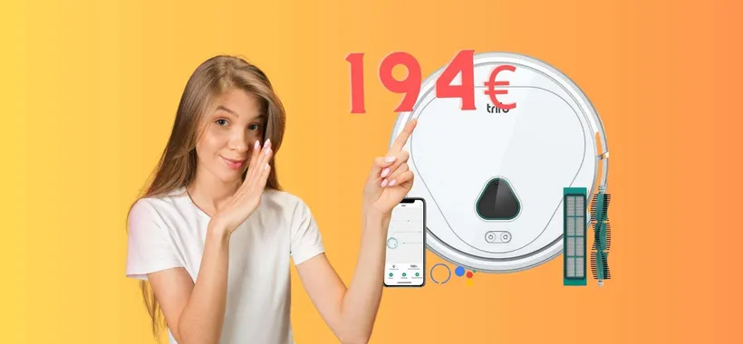 Robot aspirapolvere con un DOPPIO SCONTO a 194€ su Amazon