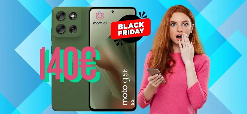 Motorola moto g56 5G a un prezzo sconvolgente con le offerte Black Friday Amazon