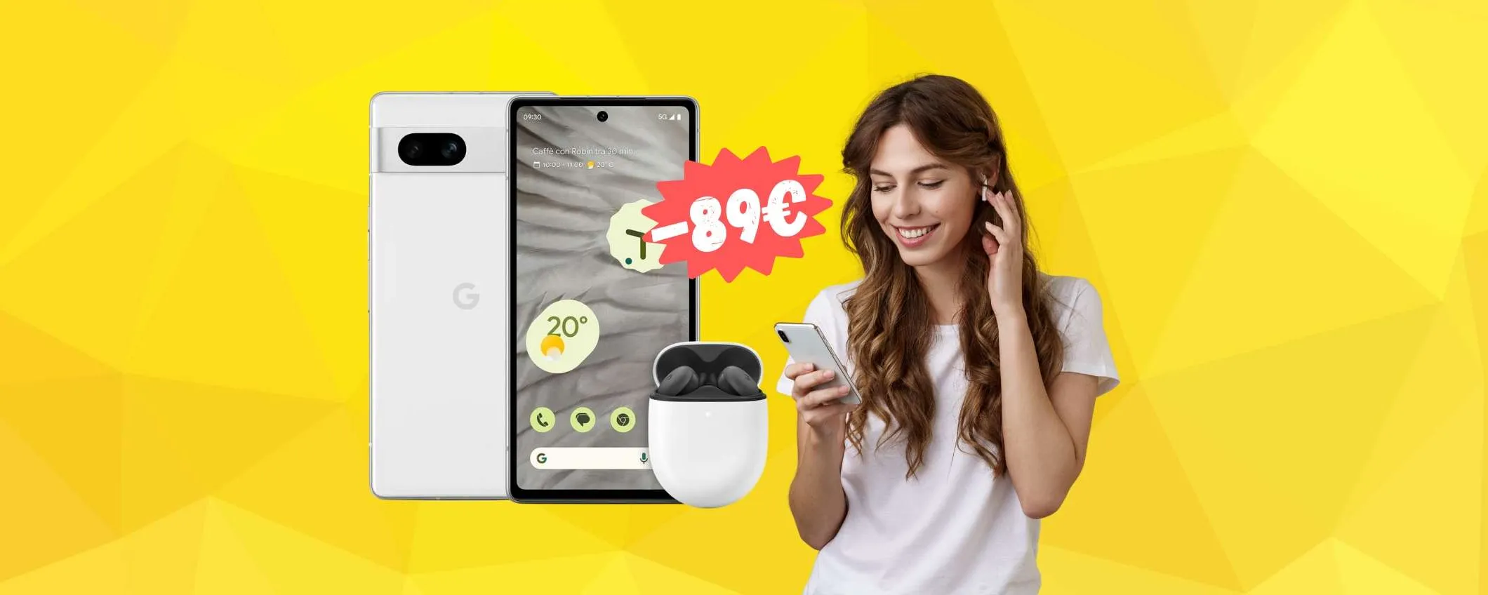 Google Pixel 7a+ Pixel Buds al PREZZO più BASSO di SEMPRE