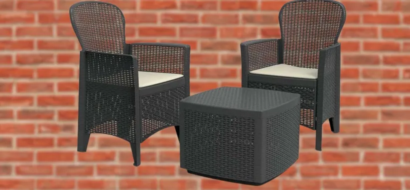Set da giardino a 80€: 2 poltrone COMODISSIME e 1 tavolino (Amazon)