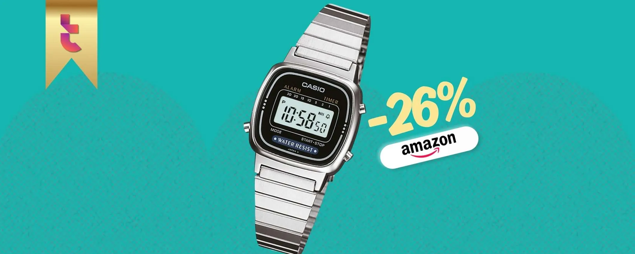 Torna a prezzo TRINCIATO il favoloso orologio Casio in acciaio