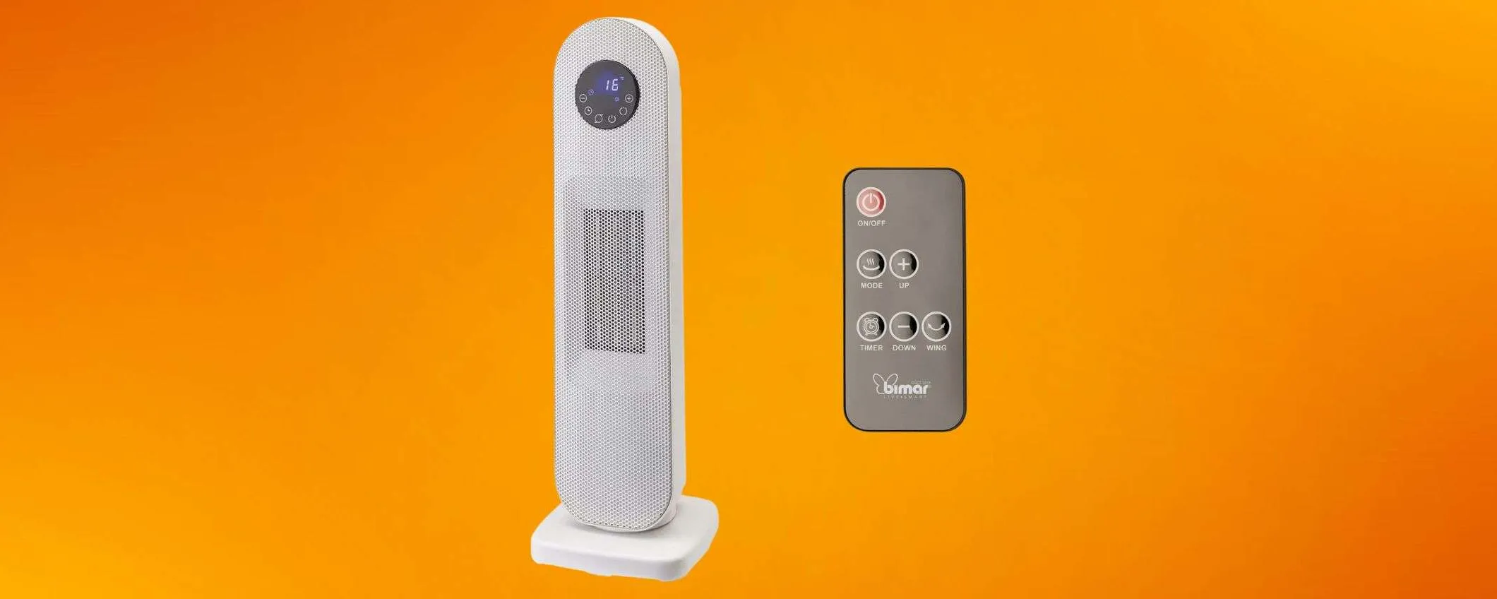 Termoventilatore smart con WiFi e controllo vocale in offerta LAMPO: casa calda e bolletta leggera