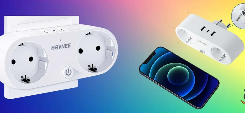 Multipresa che occupa ZERO spazio, 5 in 1 con USB C a 9€