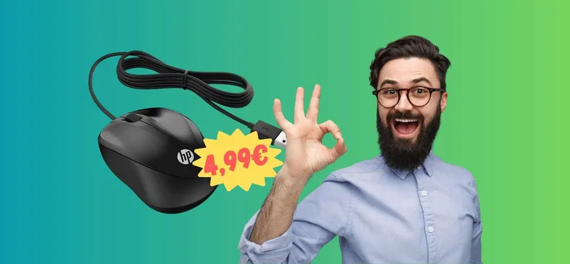 Mouse HP preciso ed ergonomico a soli 4,99 su Amazon (50%)