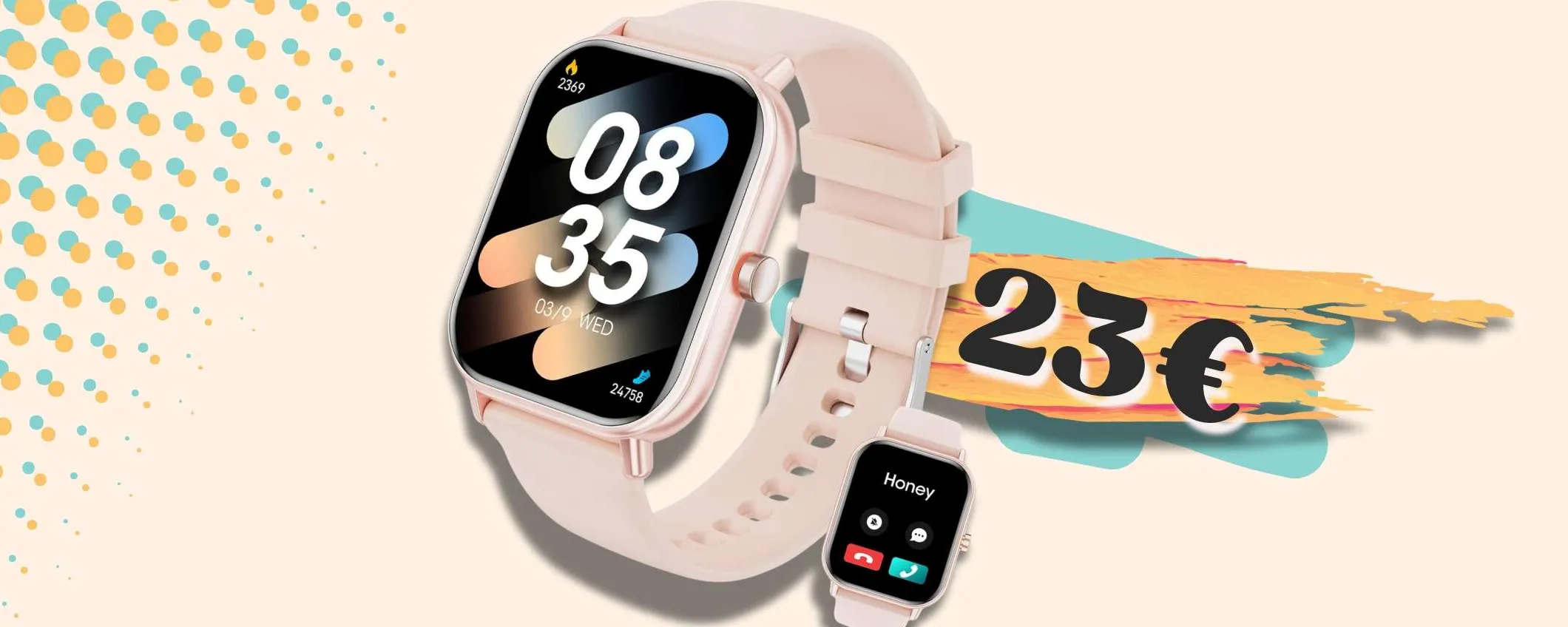 Chiamate dal polso a soli 23€, smartwatch COMPLETO che viene SVENDUTO