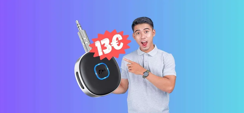 Ricevitore Bluetooth con modalità per chiamate a 13€ su Amazon